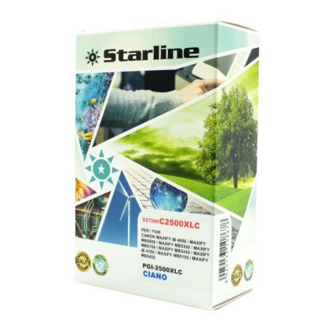 Starline Cartuccia ink per Canon Ciano PGI2500XLC 21 ml