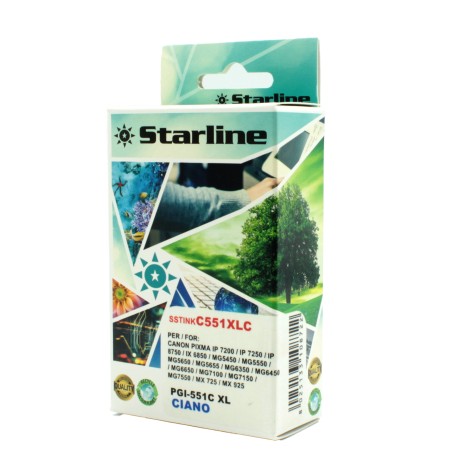 Starline Cartuccia ink per Canon Ciano CLI551BK C 9,8ml
