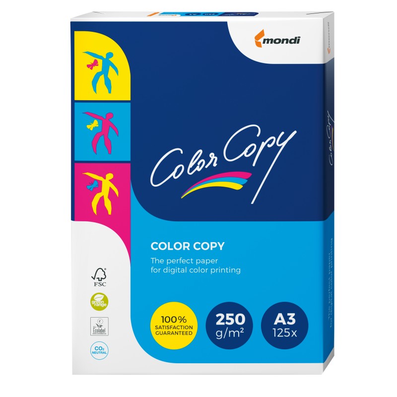 Carta Color Copy A3 250 gr bianco Mondi conf. 125 fogli