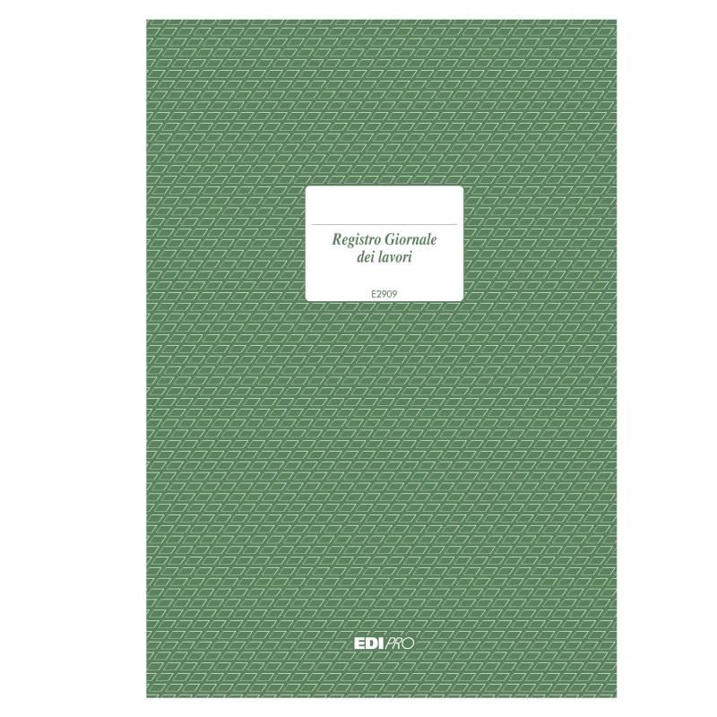 Registro giornale lavori 31 x 21cm 47pg numerate Edipro