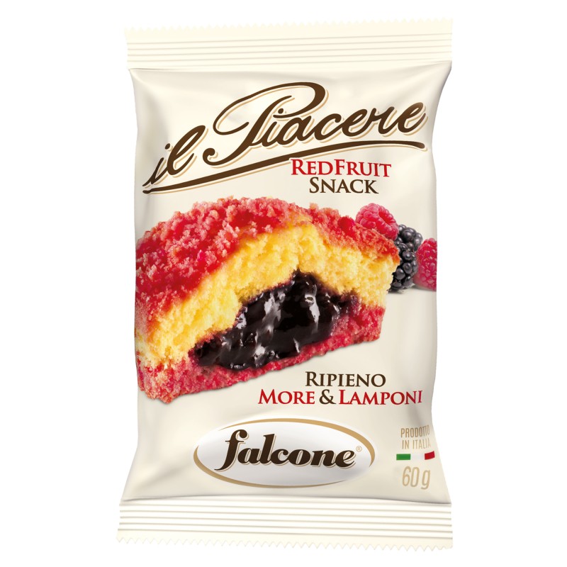 Il Piacere Red Fruit Snack more e lampone 60 gr Falcone
