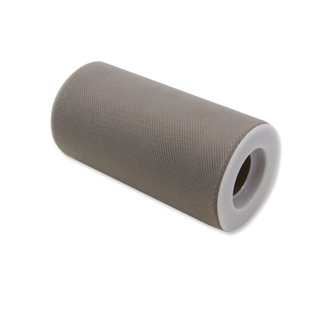 Tulle in rotolo 12,5 cm x 25 mt argento opaco Big Party