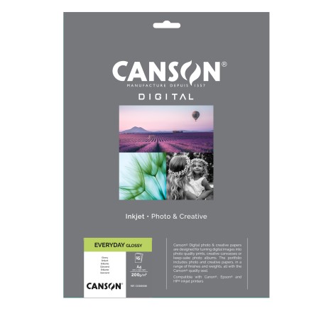 Carta Inkjet Everyday A4 200 gr 15 fogli lucida Canson