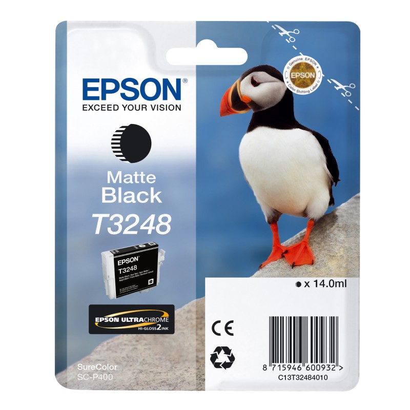 Epson Cartuccia ink Nero opaca T3248 C13T32484010 14ml