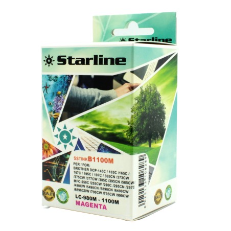 Starline Cartuccia ink per Brother Magenta LC980M 16ml
