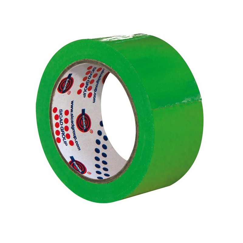 Nastro adesivo 350 5 cm x 66 m PVC verde Eurocel
