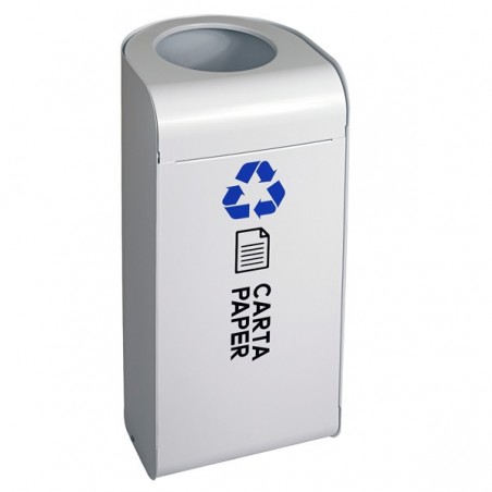 Contenitore 45 L acciaio verniciato bianco Laminart
