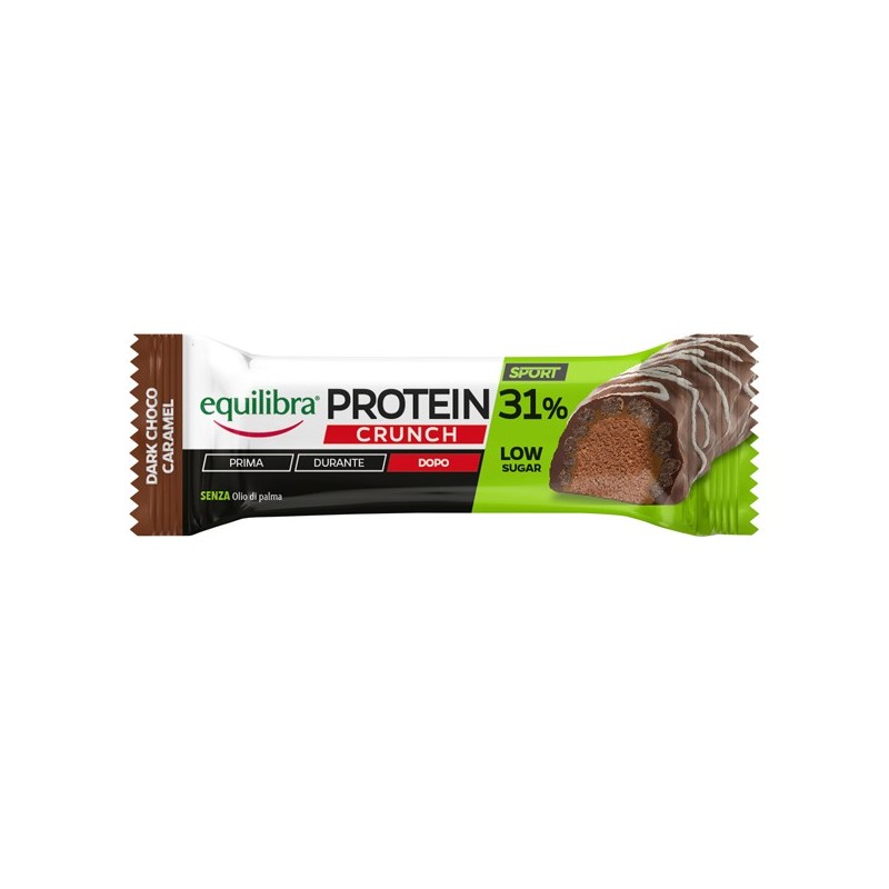 Barretta Protein 31% Low Sugar Crunch - dark choco caramello - 40 gr - Equilibra