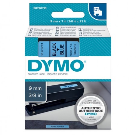 Nastro D1 409160 9 mm x 7 mt nero/blu Dymo