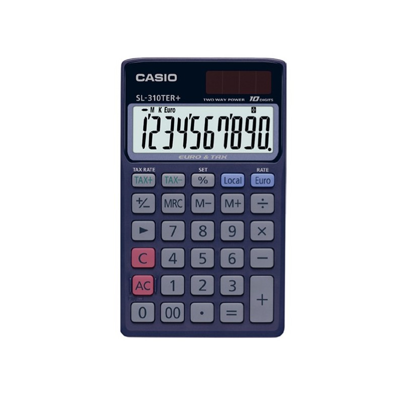 Calcolatrice tascabile SL310TER+ 10 cifre blu Casio