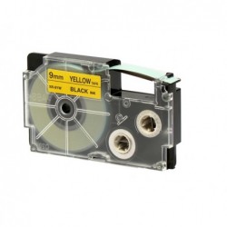 Nastro 9 mm x 8 mt nero/giallo Casio
