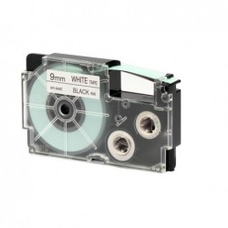Nastro 9 mm x 8 mt nero/ bianco Casio