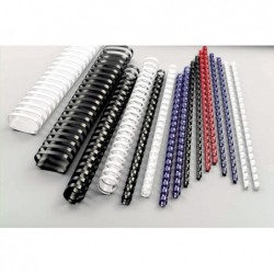 Dorsi spirale 21 anelli 16 mm blu GBC scatola 100 pezzi