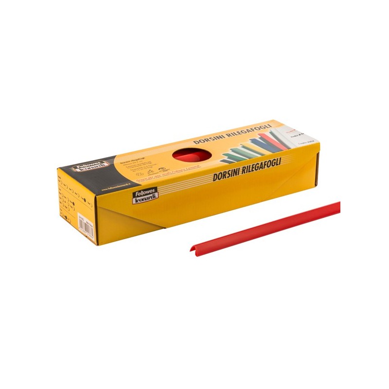Dorsetti tondi per rilegatura 3 mm rosso Fellowes scatola 50 pezzi