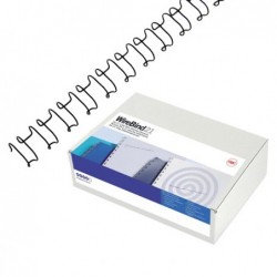 Dorsi spirale IbiWire metallo 21 anelli 12 mm argento GBC scatola 100 pezzi
