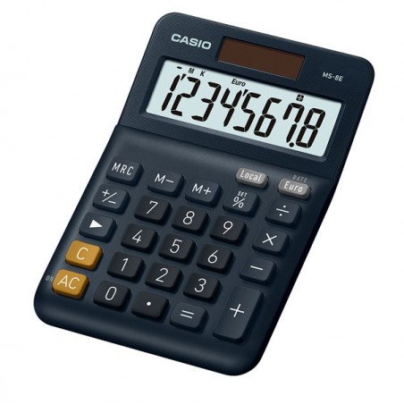 Calcolatrice da tavolo MS8E 31,7x103x145 mm 8 cifre plastica blu Casio