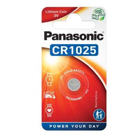 Micropila CR1025 litio Panasonic blister 1 pezzo