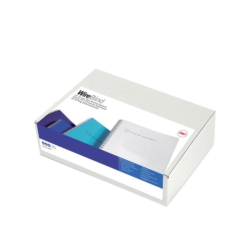 Dorsi WireBind per rilegatura passo 3:1 metallo 34 anelli 5 mm bianco GBC scatola 100 pezzi