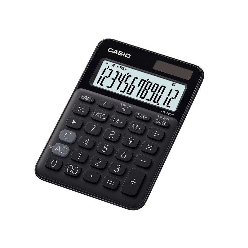 Calcolatrice da tavolo MS 20UC 105x149,5x23 mm 12 cifre plastica nero Casio