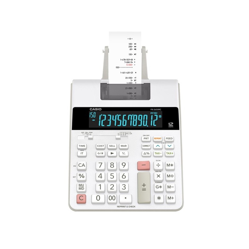 Calcolatrice scrivente FR2650RC 12 cifre 31,3 x 19,5 x 6,47 cm bianco Casio