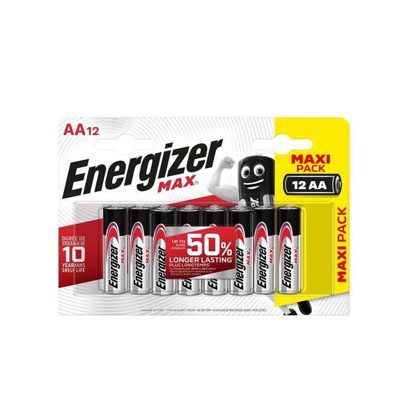 Pile stilo AA 1,5V Energizer Max blister 12 pezzi