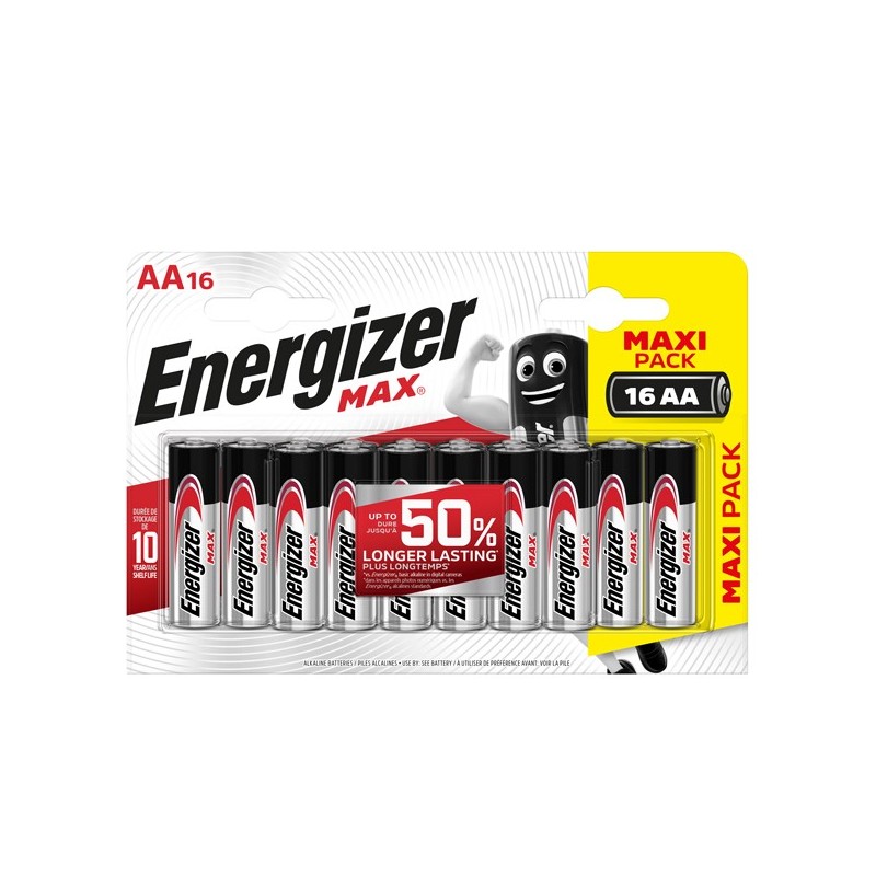 Pile stilo AA 1,5V Energizer Max blister 16 pezzi