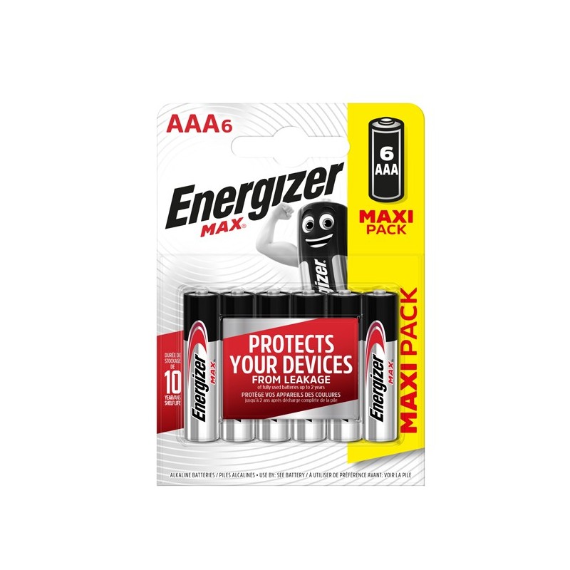 Pile ministilo AAA 1,5V Energizer max blister 6 pezzi