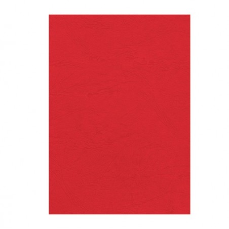 Copertine per rilegatura A4 cartoncino groffrato semilpelle 240 gr rosso Fellowes conf.100 pezzi