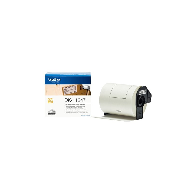 Brother Etichette adesive in Carta Nero/Bianco 103.6 mm x 164.3 mm QL1100/1110NWB DK11247