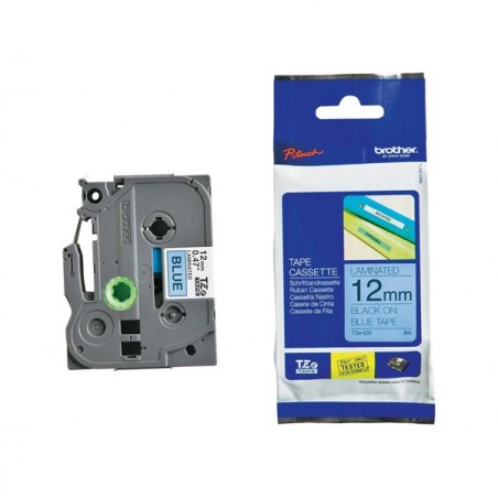 Brother Nastro Nero/Blu TZE531 12mm x 8mt