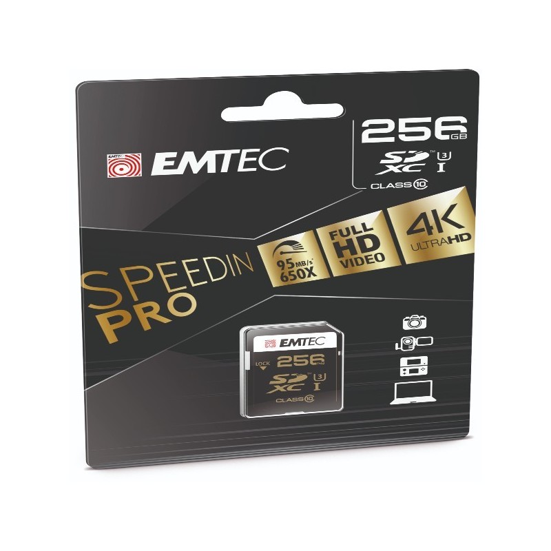 Emtec SD Speedin USH1 U3 ECMSD256GXC10SP 256GB