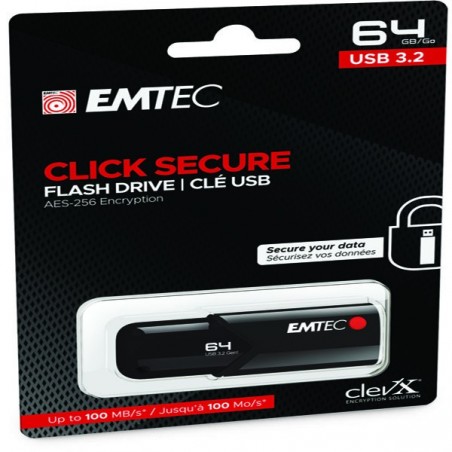 Emtec Memoria USB B120 Click&Secure ECMMD64GB123 64 GB