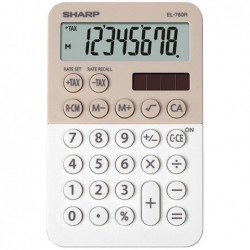 Sharp Calcolatrice tascabile EL 760R 8 cifre beige/bianco EL760RBLA