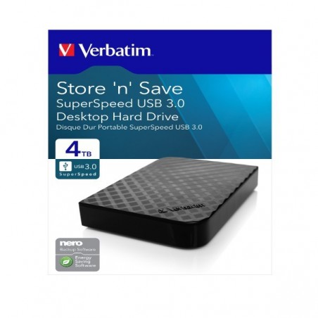 Verbatim HDD Esterno USB 3.0 3.5" 4TB 47685