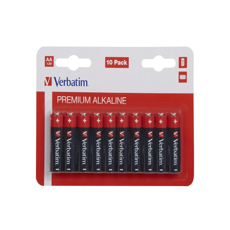 Verbatim Blister 10 Pile alkaline Stilo AA 49875