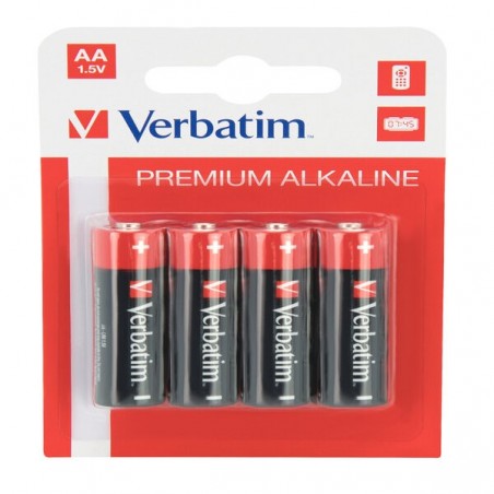 Verbatim Scatola 4 Pile alkaline stilo AA 49921