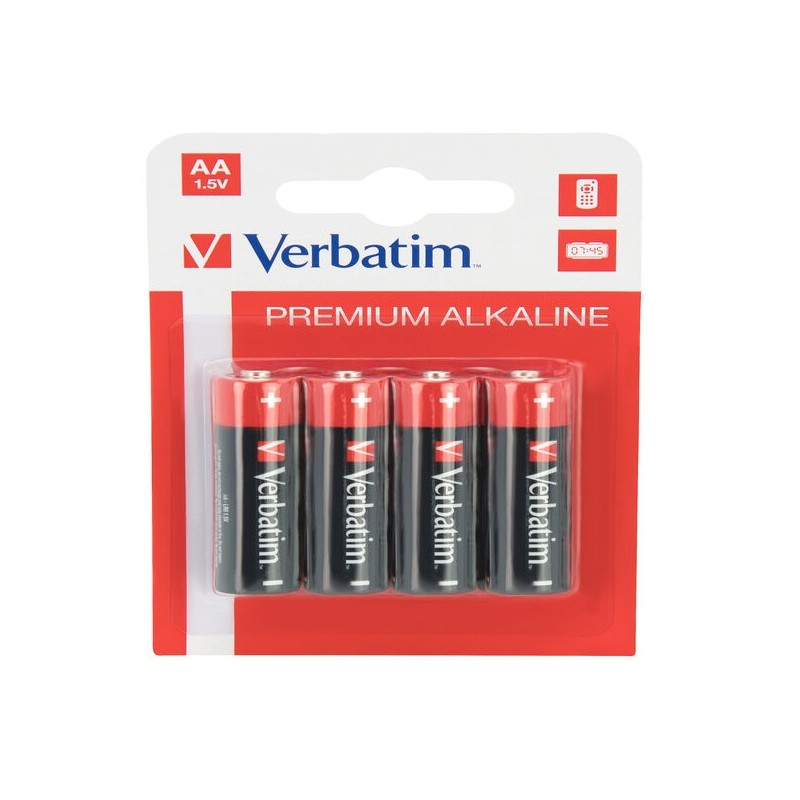 Verbatim Scatola 4 Pile alkaline stilo AA 49921