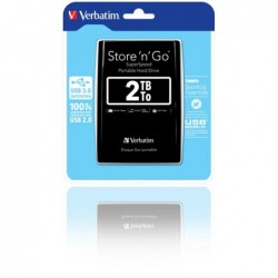 Verbatim Hard disk portatile Store 'N'Go Usb 3.0 Nero 53177 2TB