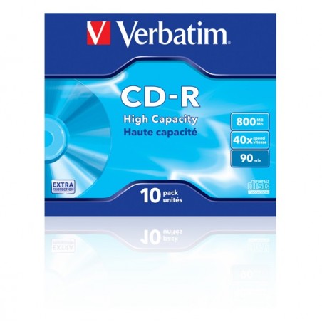 Verbatim Scatola 10 CDR Data Life Jewel Case serigrafato 1X40X 43428 800MB
