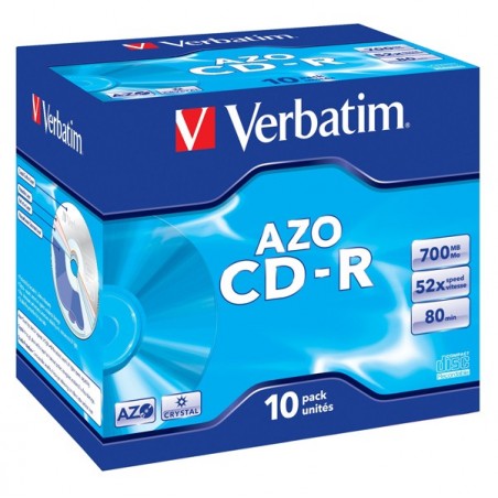 Verbatim Scatola 10 CDR DataLife Plus Jewel Case 1X52X serigrafata crystal 43327 700MB