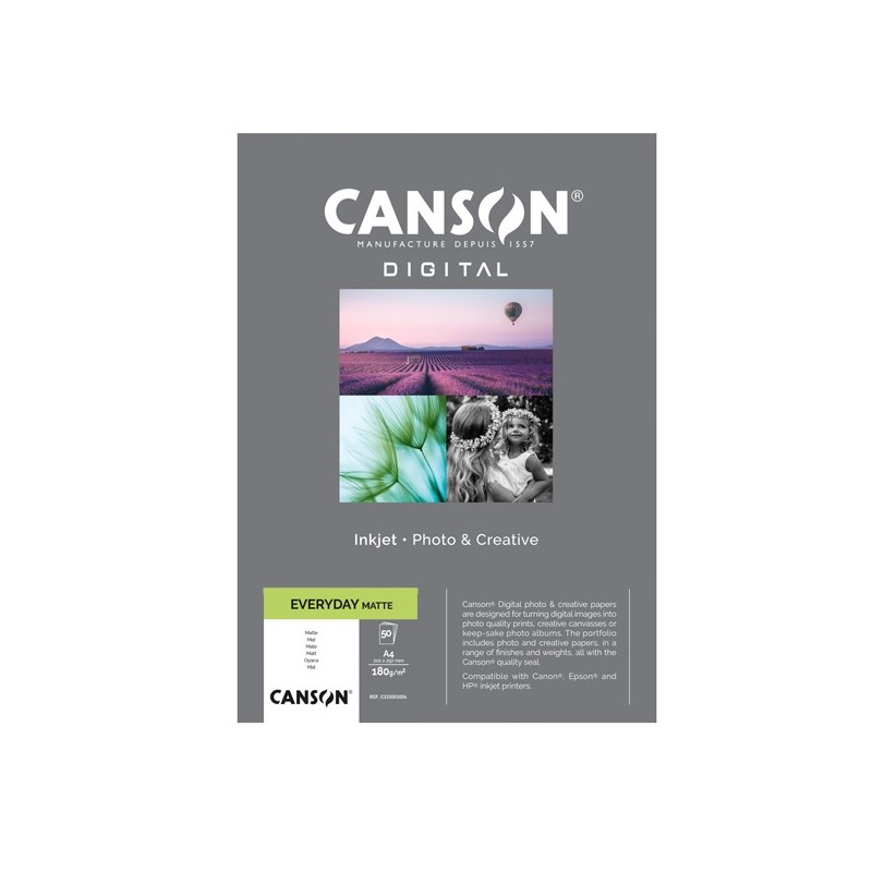 Carta Inkjet Everyday A4 180 gr 50 fogli opaca Canson