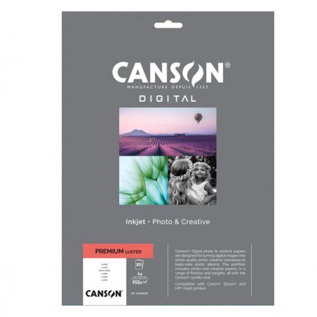 Carta Inkjet Premium A4 255 gr 20 fogli lucida Canson