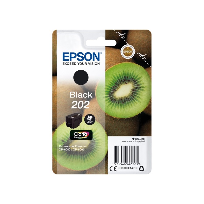 Epson Cartuccia ink 202 Nero C13T02E14010 6,9ml