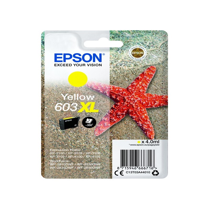 Epson Cartuccia ink 603XL giallo C13T03A44010 350 pag
