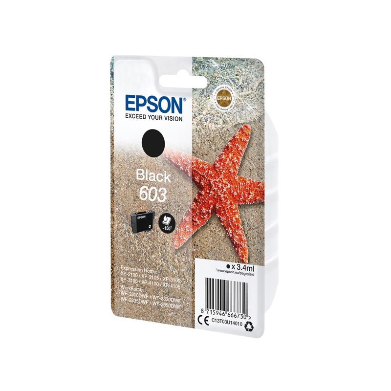 Epson Cartuccia ink 603 Nero C13T03U14010 130 pag