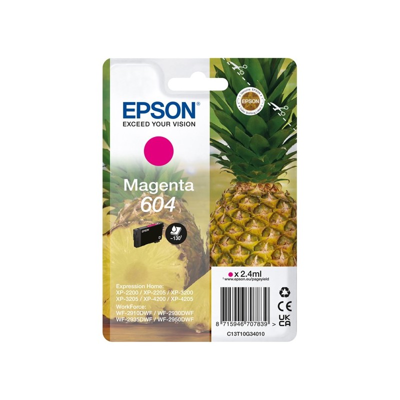 Epson Cartuccia Magenta 604 C13T10G34010 2,4 ml