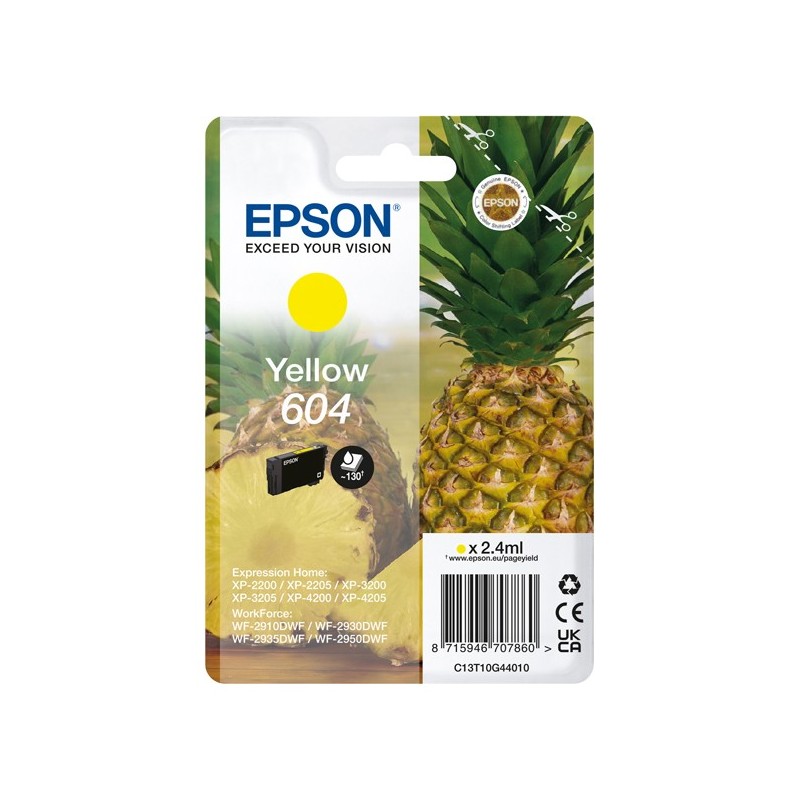 Epson Cartuccia Giallo 604 C13T10G44010 2,4 ml