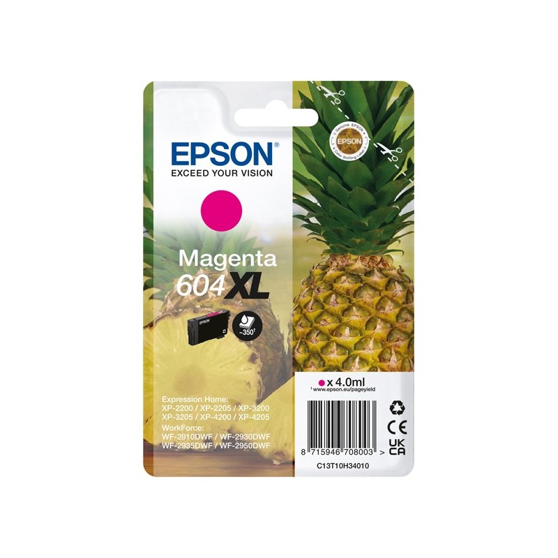 Epson Cartuccia Magenta 604XL C13T10H34010 4 ml