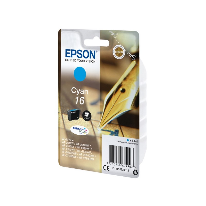 Epson Cartuccia ink 16 Ciano C13T16224012 3,1ml