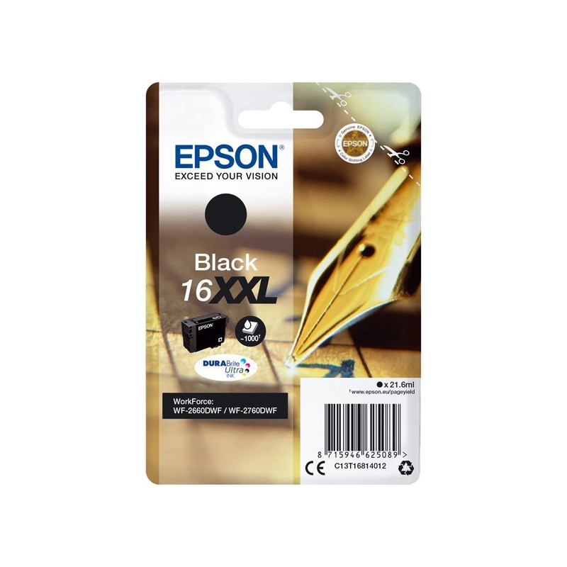 Epson Cartuccia ink 16XXL Nero C13T16814012 21,6ml